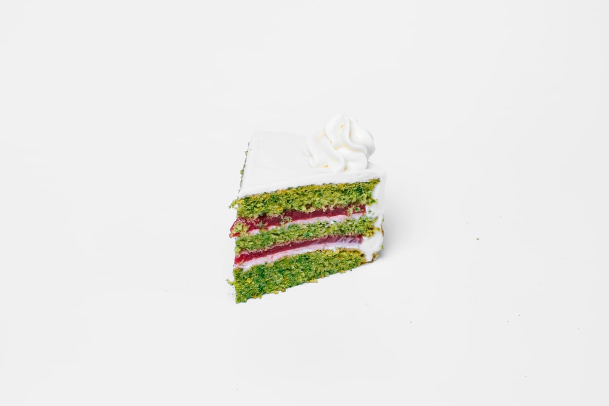 Slice of "Spinach Cake"
